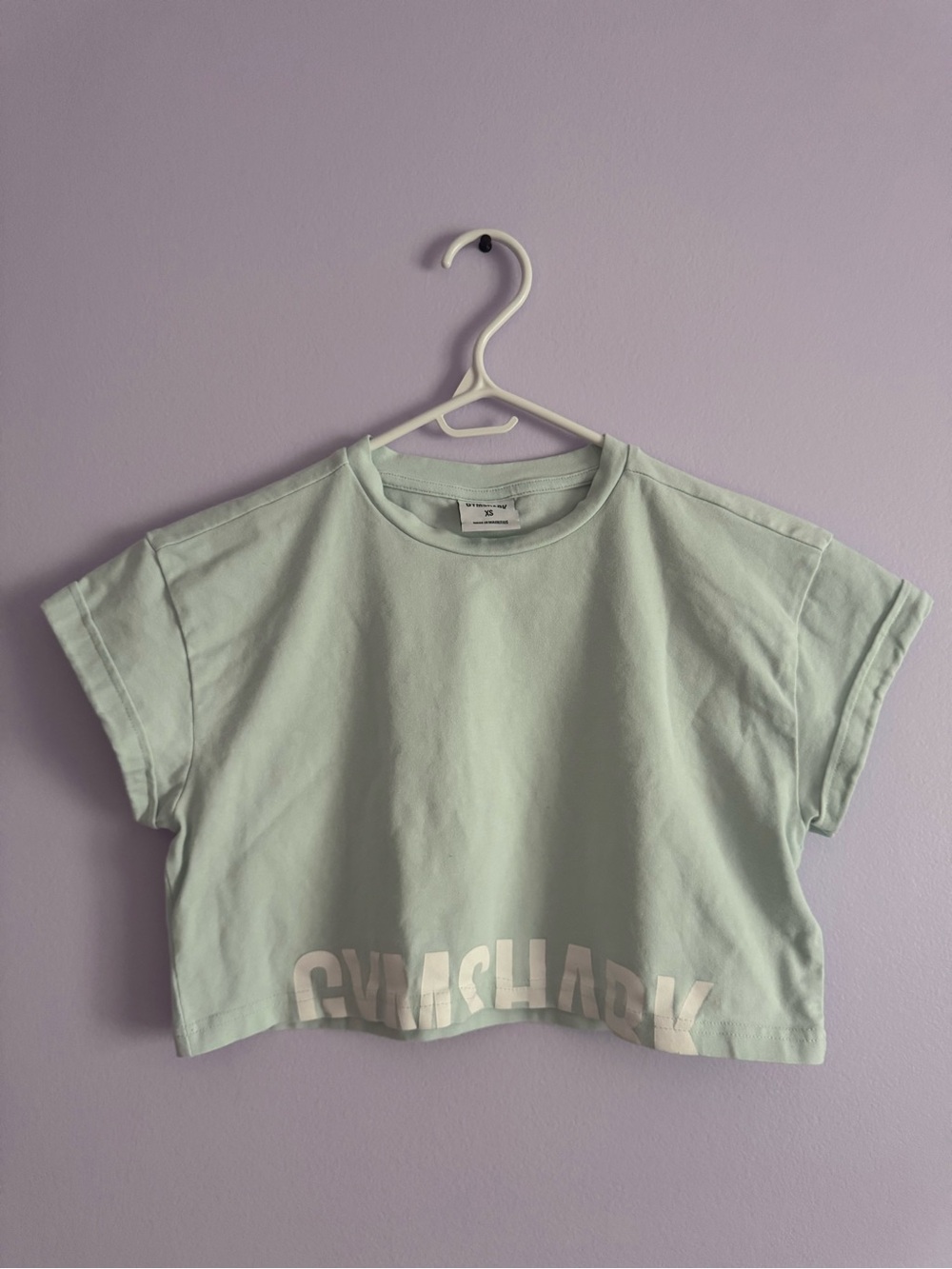 Gymshark Pale Mint Cropped Tee